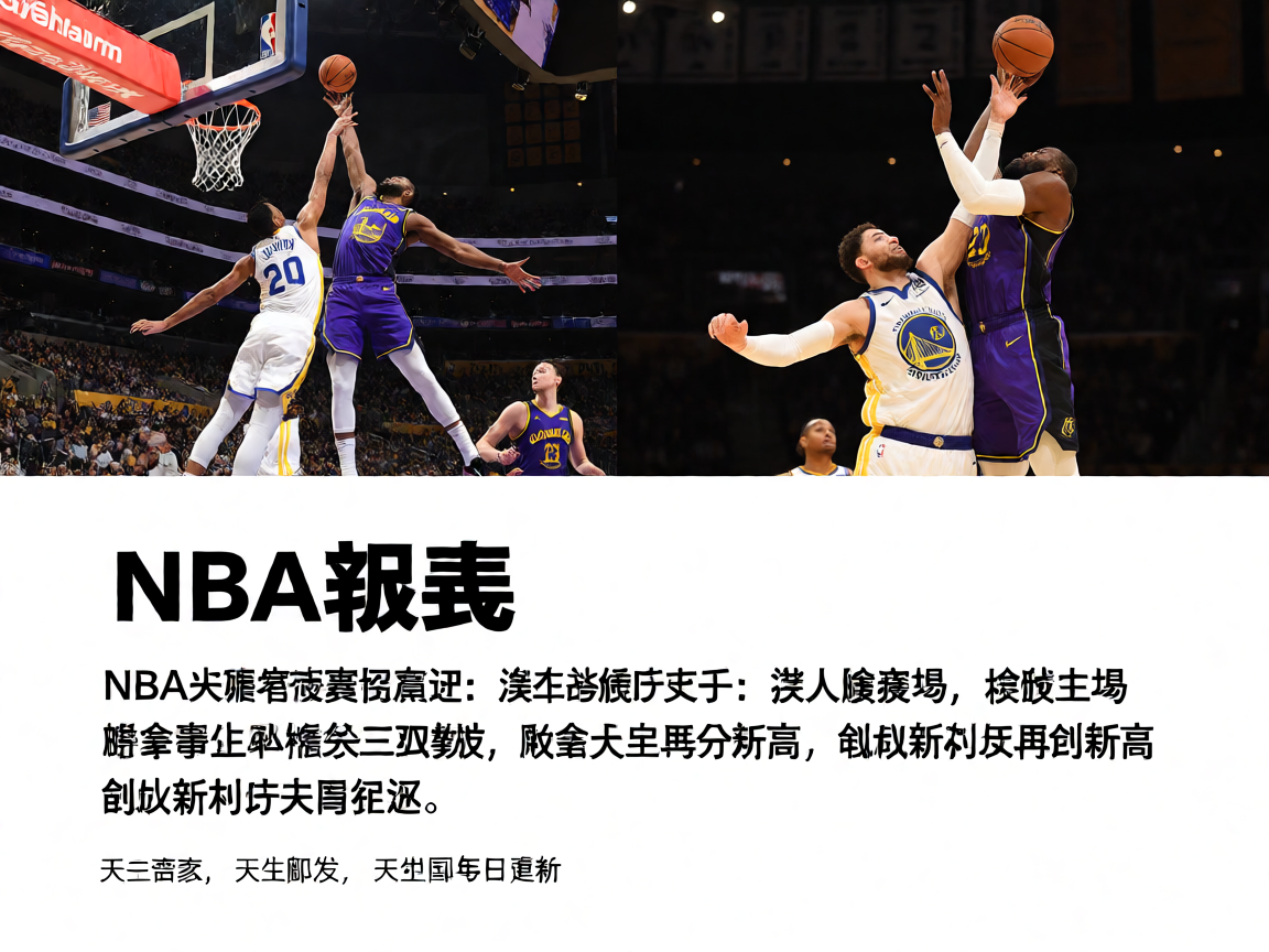NBA比赛精彩瞬间，球员空中接力扣篮
